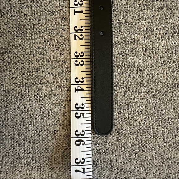 Gucci Black Leather Belt with Gold GG Accent